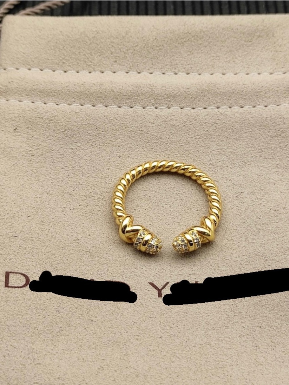 18k Gold Plated D Ring